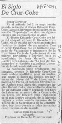 El siglo de Cruz-Coke