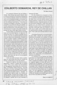 Edilberto Domarchi, rey de Chillán  [artículo] Mario Ferrero.