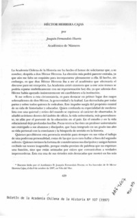 Héctor Herrera Cajas  [artículo] Joaquín Fermandois Huerta.