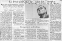 Lo peor del cine de todos los tiempos  [artículo].