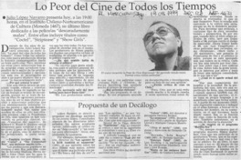 Lo peor del cine de todos los tiempos  [artículo].