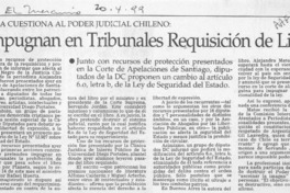 Impugnan en tribunales requisición de libro  [artículo].