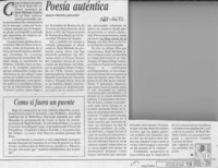 Poesía auténtica  [artículo] María Cristina Menares.
