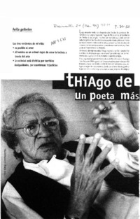 Thiago de Mello, un poeta más que humano  [artículo] Leila Gebrim.