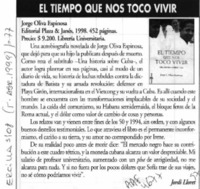 El tiempo que nos tocó vivir  [artículo] Jordi Lloret.