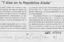 "7 días en la república alada"  [artículo] Miguel Reyes Suárez.