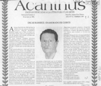 Oscar Ramírez, enamorado de Curicó  [artículo] Amparo Pozo.