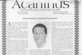 Oscar Ramírez, enamorado de Curicó  [artículo] Amparo Pozo.