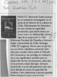 Ensayo  [artículo] Rodrigo Pinto.