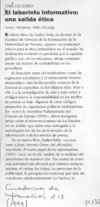 El laberinto informativo, una salida ética  [artículo] Tomás P. Mac Hale.