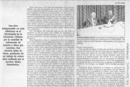 Diccionario de la literatura chilena  [artículo] Tito Castillo T.