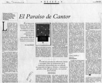 El paraíso de cantor  [artículo] Jesús Mosterín.