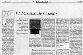 El paraíso de cantor  [artículo] Jesús Mosterín.