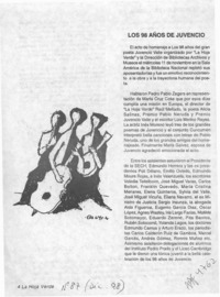 Los 98 años de Juvencio  [artículo].