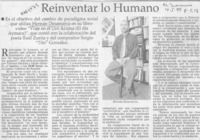 Reinventar lo humano  [artículo].
