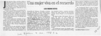 Una mujer viva en el recuerdo  [artículo] Luis Merino Reyes.
