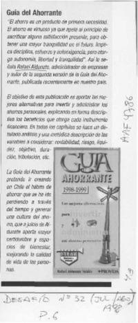Guía del ahorrante  [artículo].