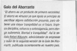 Guía del ahorrante  [artículo].