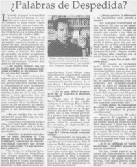 Palabras de despedida?