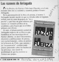 Las Razones de Arriagada  [artículo].