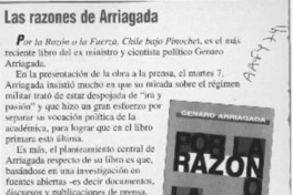Las Razones de Arriagada  [artículo].