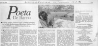 Poeta del barrio  [artículo].