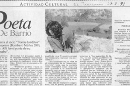Poeta del barrio  [artículo].