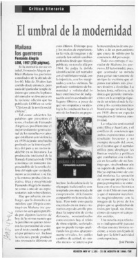 El umbral de la modernidad  [artículo] José Promis.