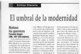 El umbral de la modernidad  [artículo] José Promis.