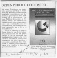 Orden público económico  [artículo].