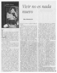 Vivir no es nada nuevo