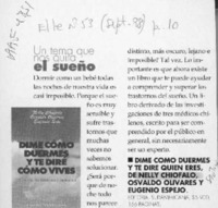 Un Tema que nos quita el sueño  [artículo].