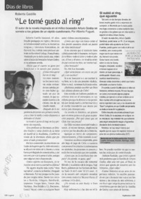 "Le tomé gusto al ring"  [artículo].