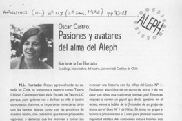 Pasiones y avatares del alma del Aleph  [artículo] María de la Luz Hurtado.