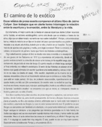 El camino de lo exótico  [artículo] E. A.