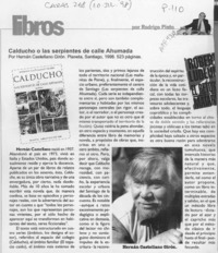 Calducho o las serpientes de calle ahumada  [artículo] Rodrigo Pinto.