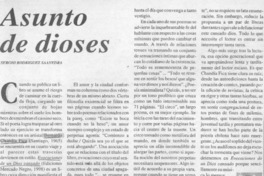 Asunto de dioses  [artículo] Sergio Rodríguez Saavedra.