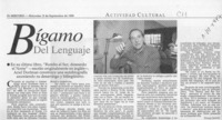 Bígamo del lenguaje  [artículo] Yenny Cáceres.