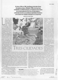 Tres ciudades  [artículo] Jaime Collyer.