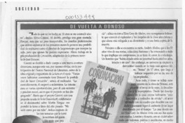 De vuelta a Donoso  [artículo].