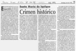 Crimen histórico  [artículo] Hernán Soto.
