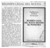 Régimen legal del nuevo --  [artículo].