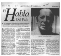 El habla del país  [artículo] José Miguel Izquierdo.