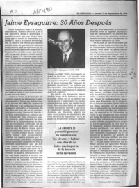 Jaime Eyzaguirre, 30 años después