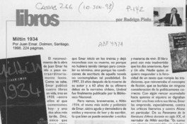Miltín 1934  [artículo] Rodrigo Pinto.
