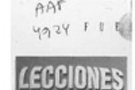 Lecciones de televisión  [artículo] L. Y. N.