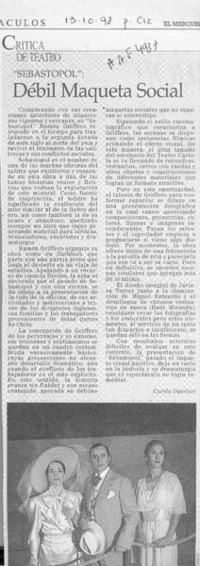 Débil maqueta social  [artículo] Carola Oyarzún.