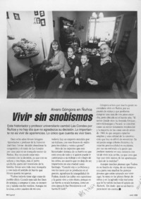 Vivir sin snobismos  [artículo].