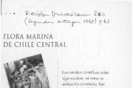 Flora marina de Chile central  [artículo].