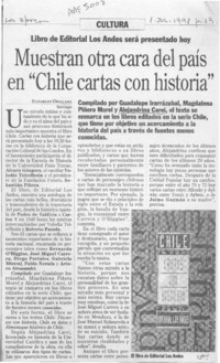 Muestran otra cara del país en "Chile cartas con historia"  [artículo] Elizabeth Orellana.